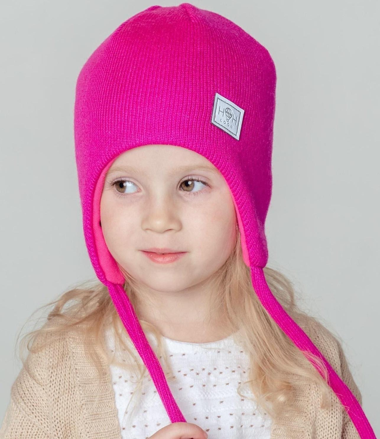Шапка детская, цвет малиновый, размер 42-46