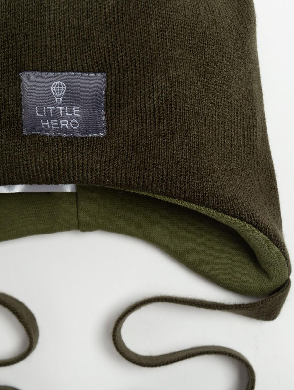 Шапка детская, цвет хаки, размер 46-50