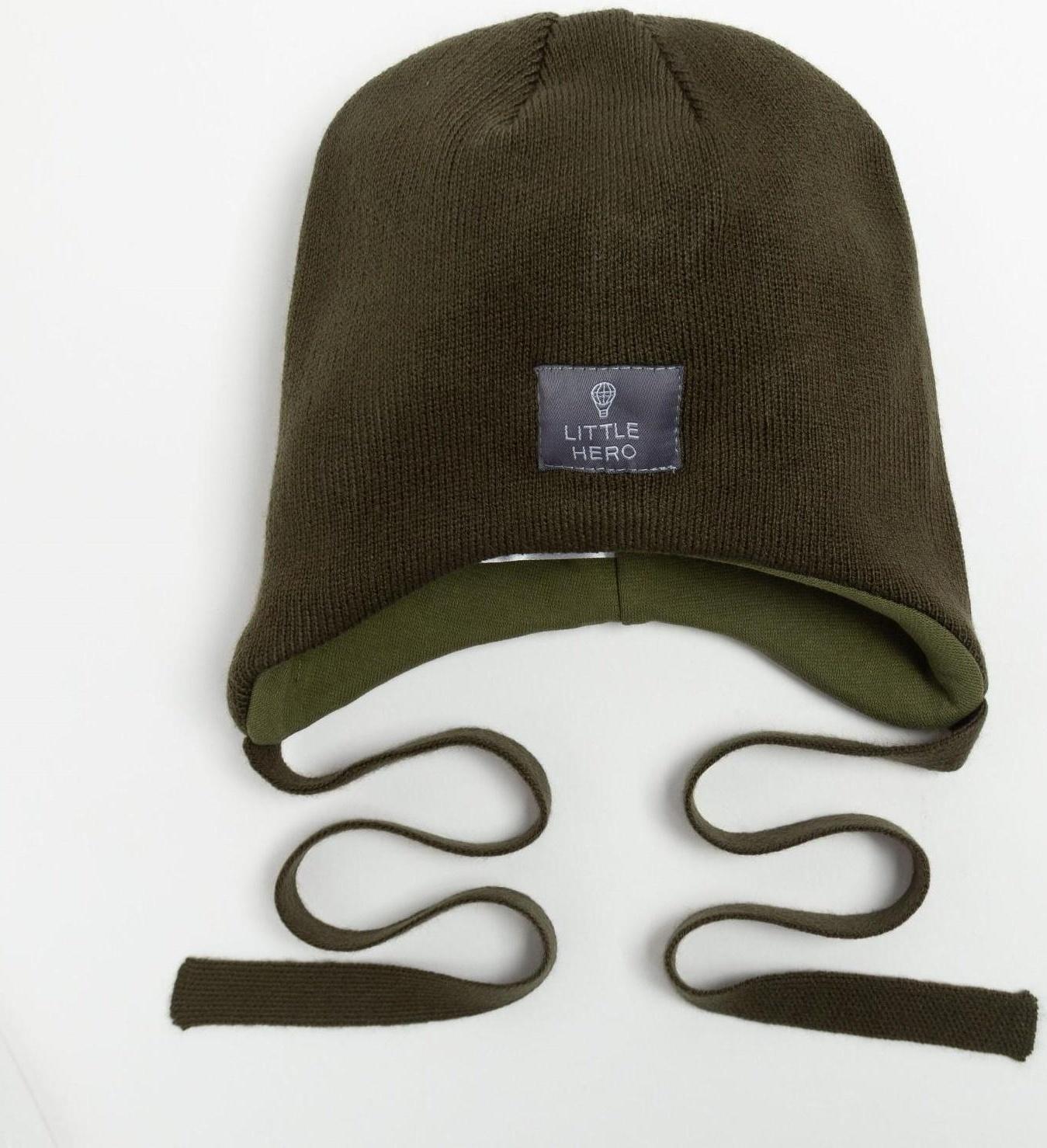 Шапка детская, цвет хаки, размер 46-50