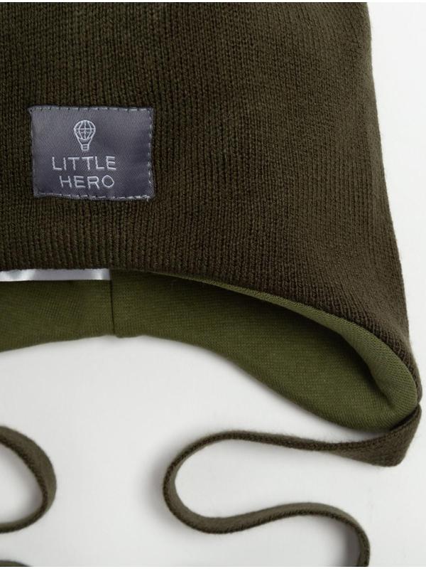 Шапка детская, цвет хаки, размер 46-50