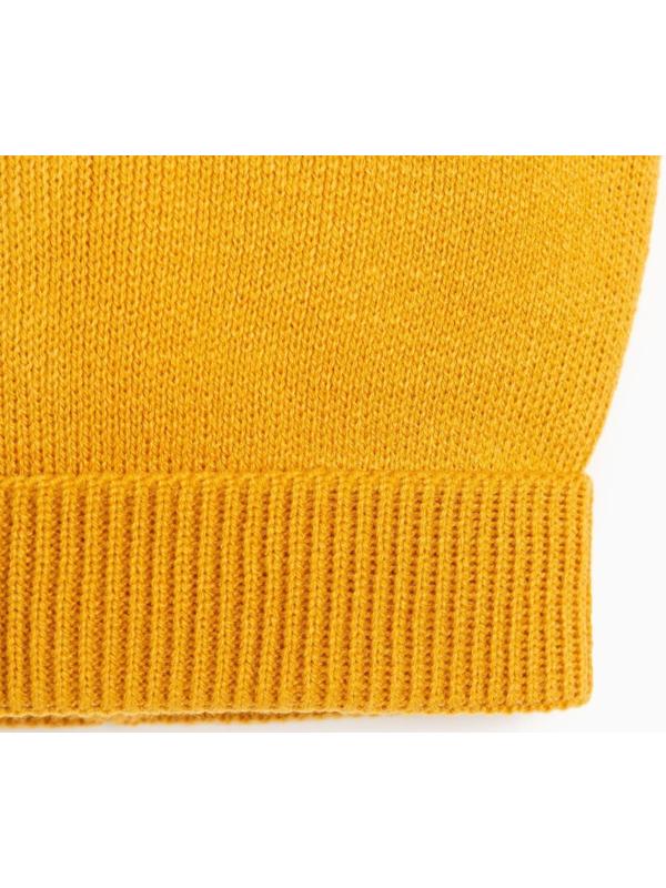 Шапка детская, цвет горчица, размер 46-50