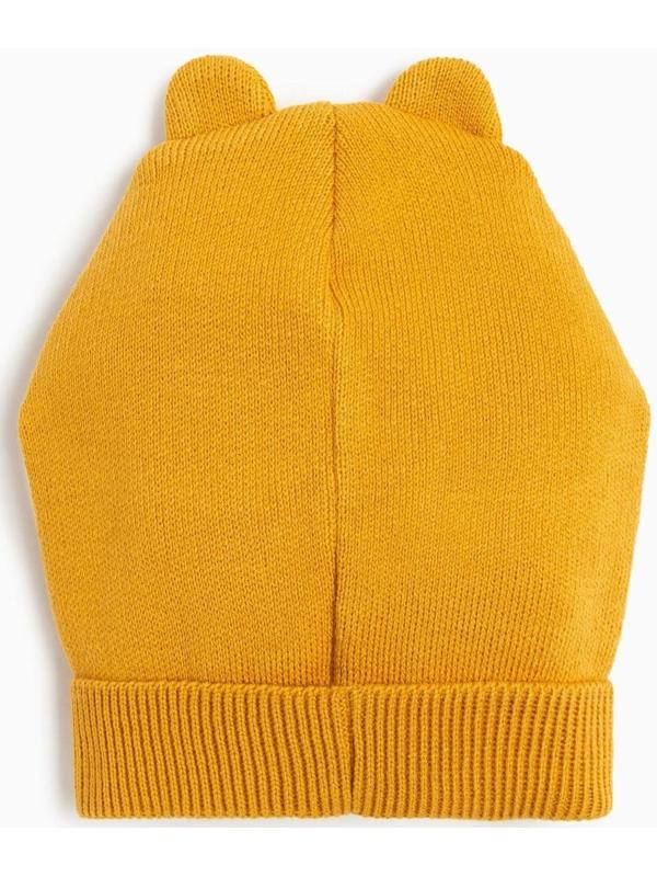 Шапка детская, цвет горчица, размер 46-50