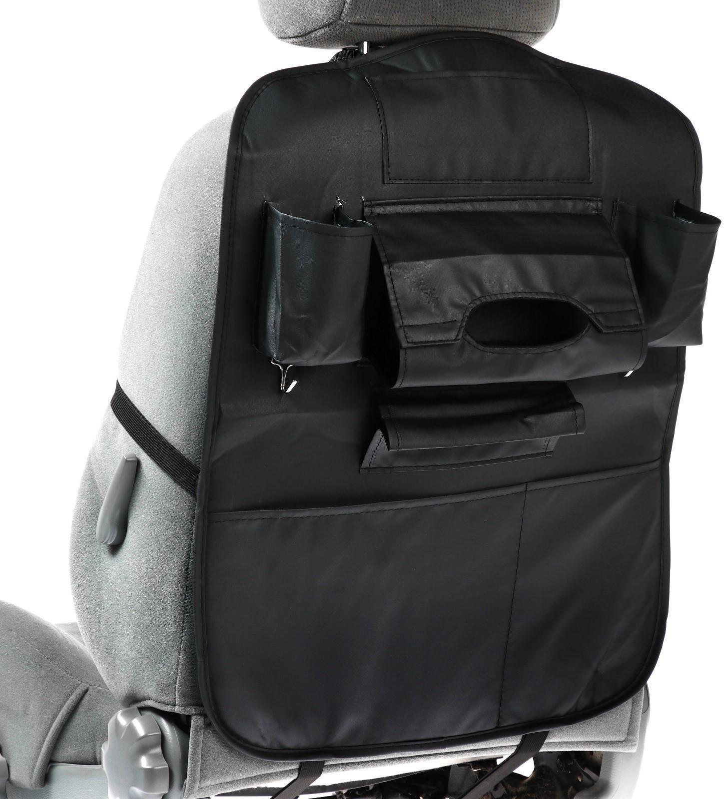 Органайзер на спинку сиденья 62×44 см, кож.зам, черный