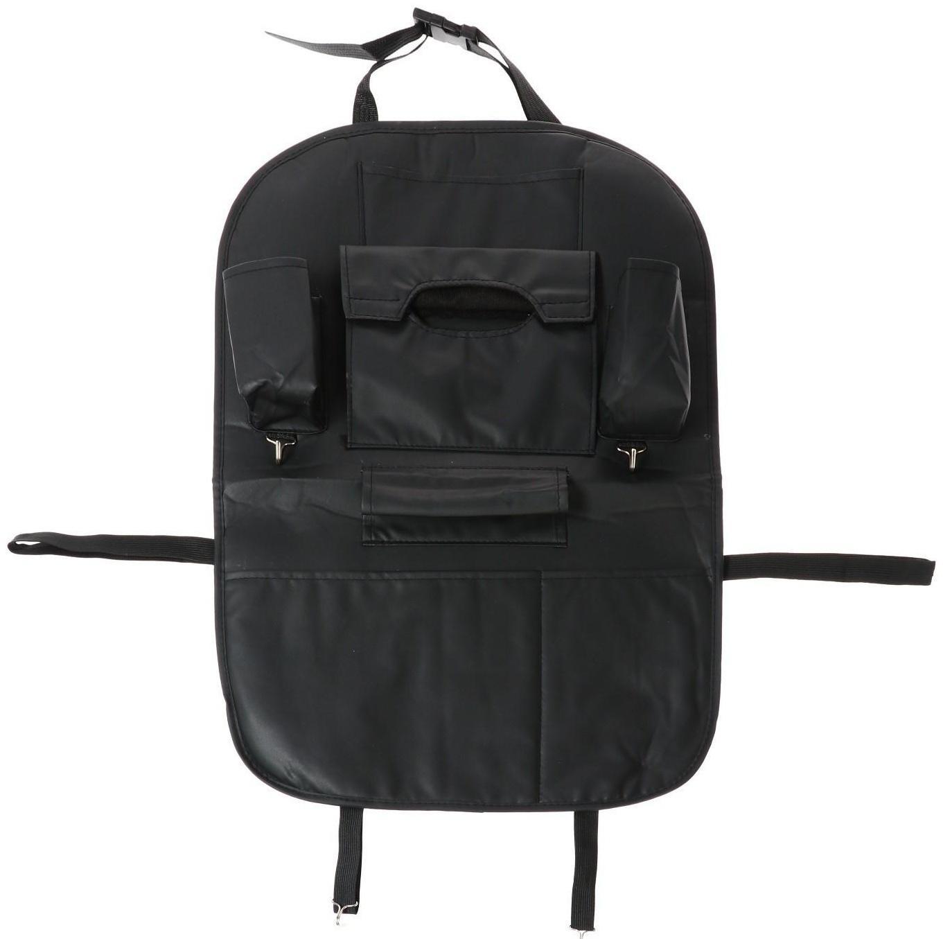 Органайзер на спинку сиденья 62×44 см, кож.зам, черный