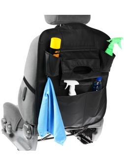 Органайзер на спинку сиденья 62×44 см, кож.зам, черный