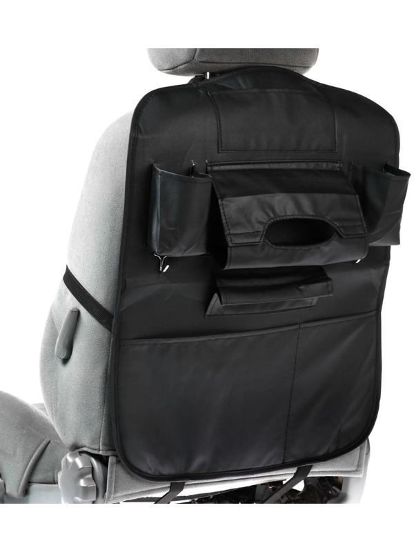 Органайзер на спинку сиденья 62×44 см, кож.зам, черный