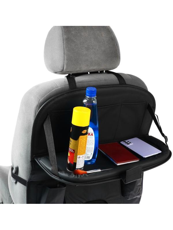 Органайзер на спинку сиденья 62×44 см, кож.зам, черный