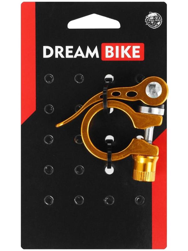 Хомут подседельный Dream Bike 28,6 цвет золотистый