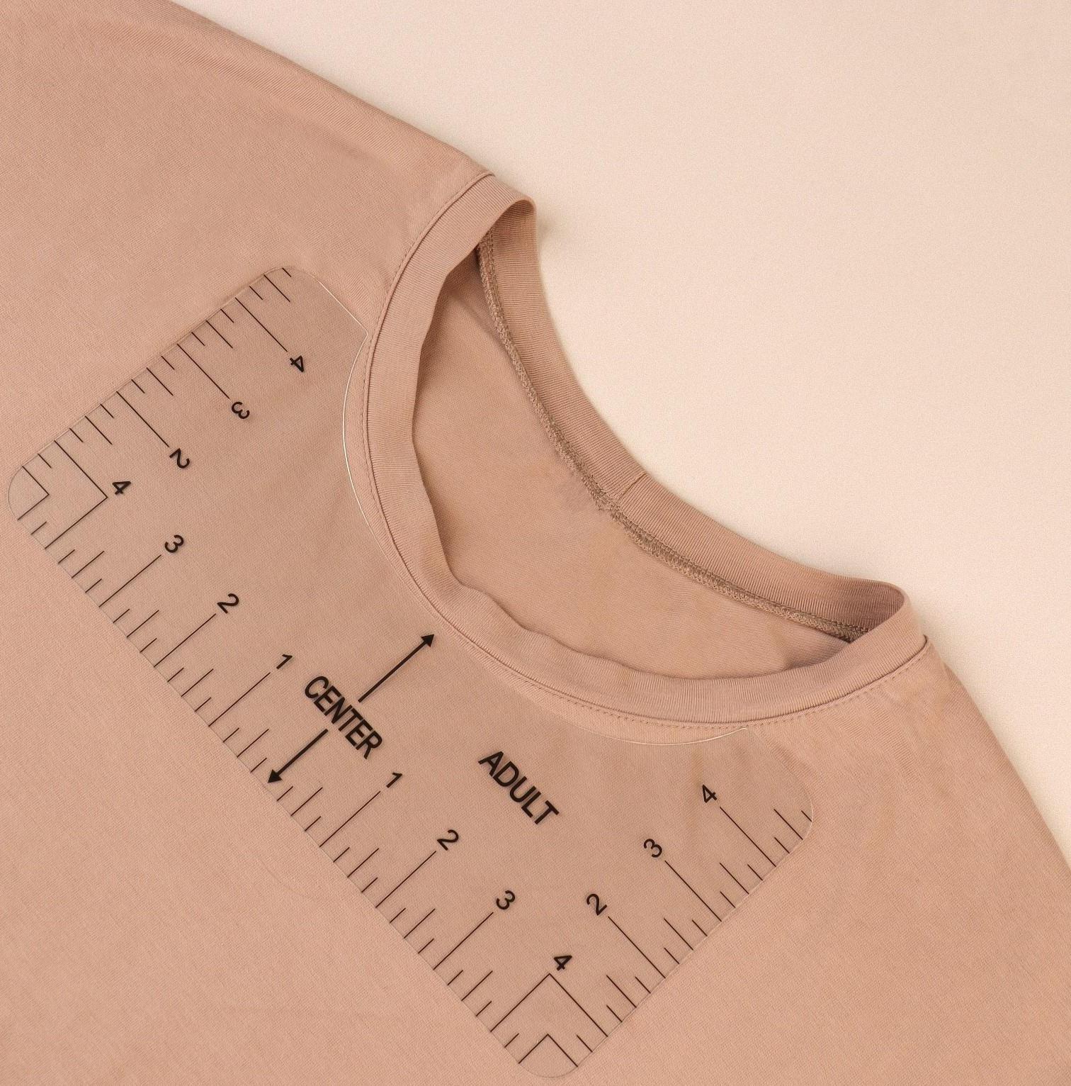 Набор линеек для раскроя горловины, 4 шт, 25,4 × 6,35/8,9/11,5/12,7 см, цвет прозрачный