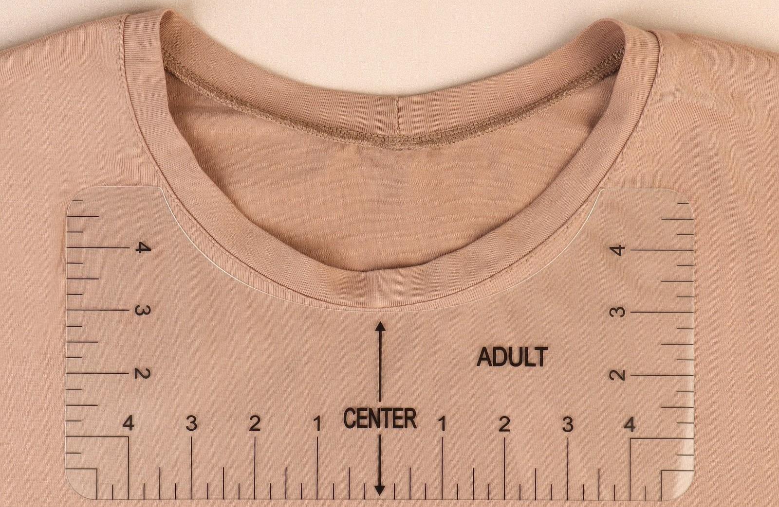 Набор линеек для раскроя горловины, 4 шт, 25,4 × 6,35/8,9/11,5/12,7 см, цвет прозрачный