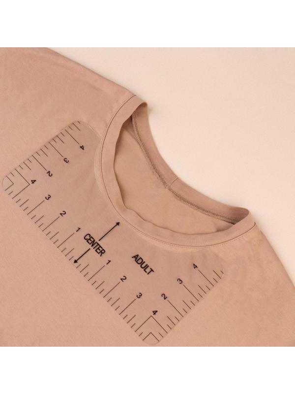 Набор линеек для раскроя горловины, 4 шт, 25,4 × 6,35/8,9/11,5/12,7 см, цвет прозрачный