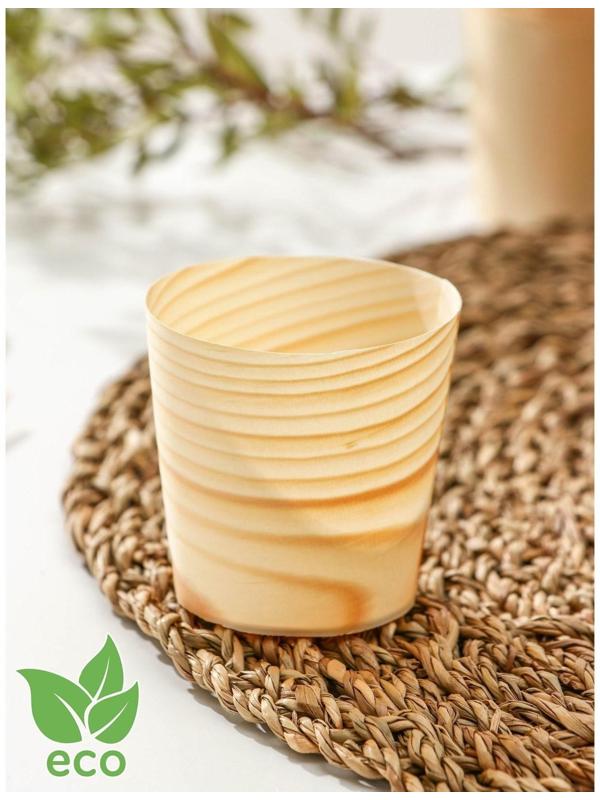 Стакан деревянный, d=4,5 см, фасовка 50 шт