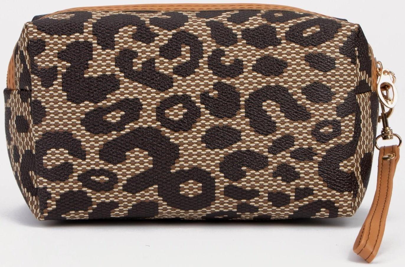 Косметичка на молнии, цвет коричневый