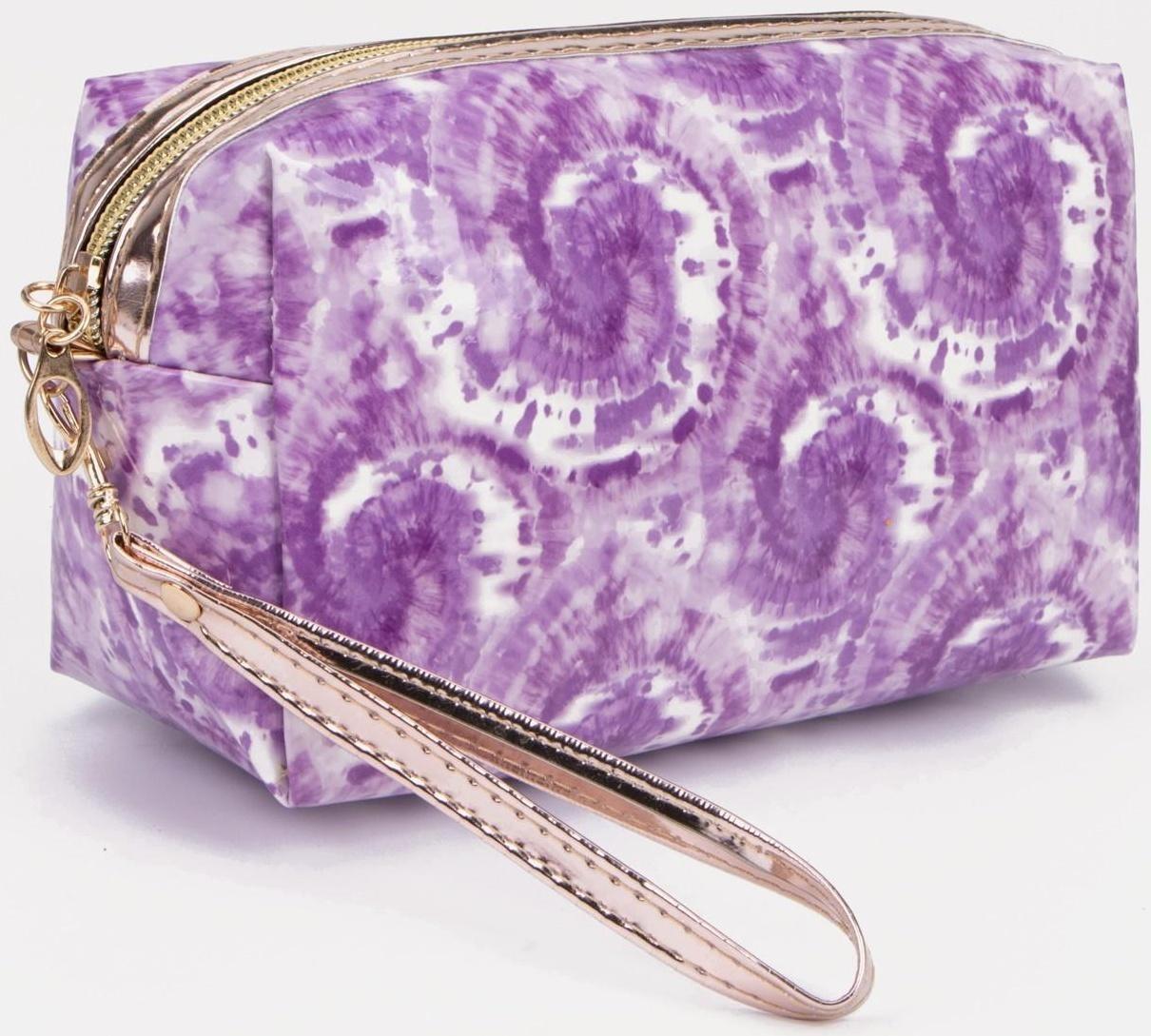Косметичка на молнии, цвет фиолетовый