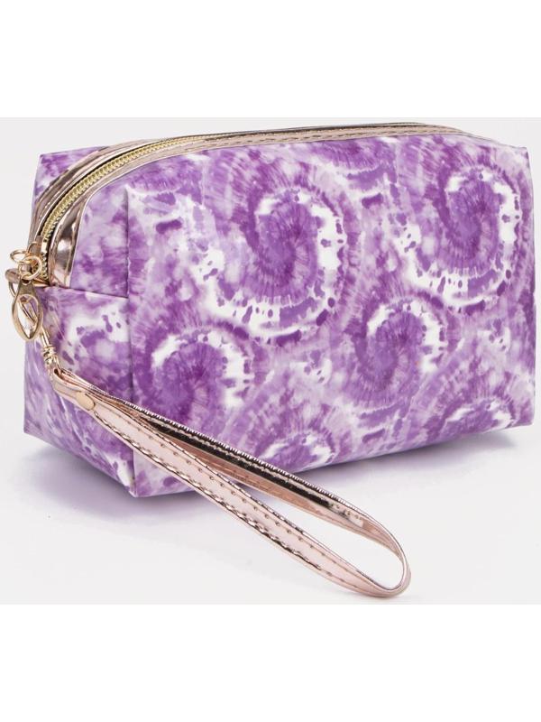 Косметичка на молнии, цвет фиолетовый