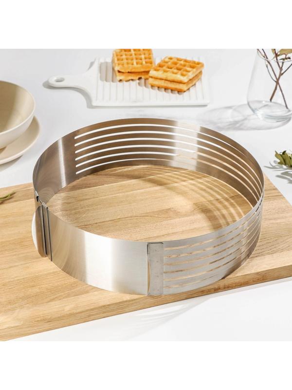 Набор кондитерский Доляна, 2 предмета: форма для выпечки с прорезями 25-30×8 см, кондитерская лопатка