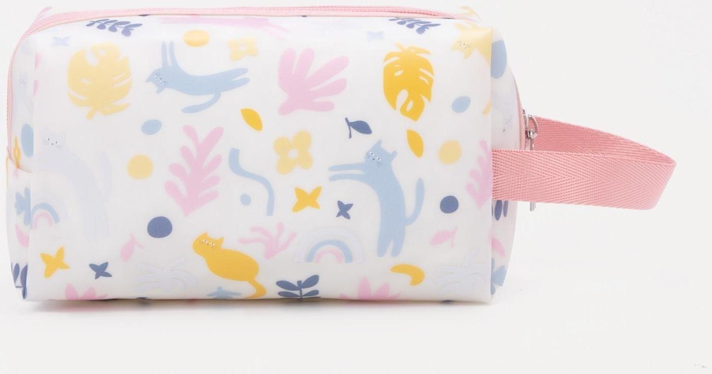 Косметичка на молнии, цвет белый