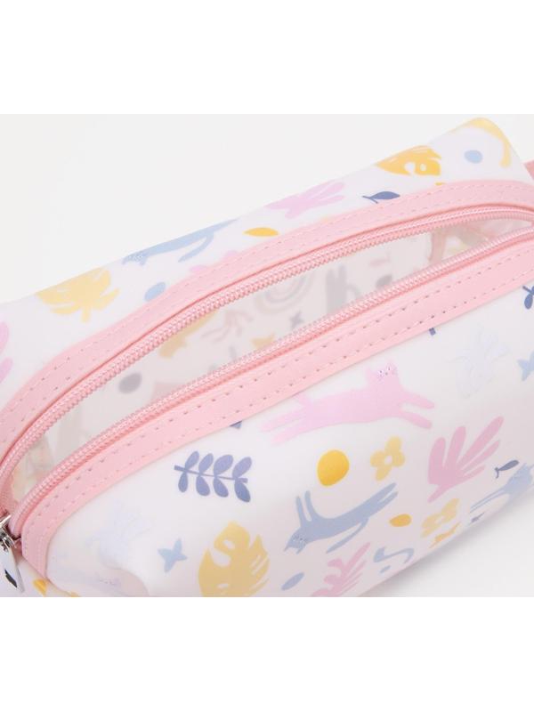 Косметичка на молнии, цвет белый