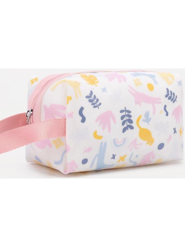 Косметичка на молнии, цвет белый