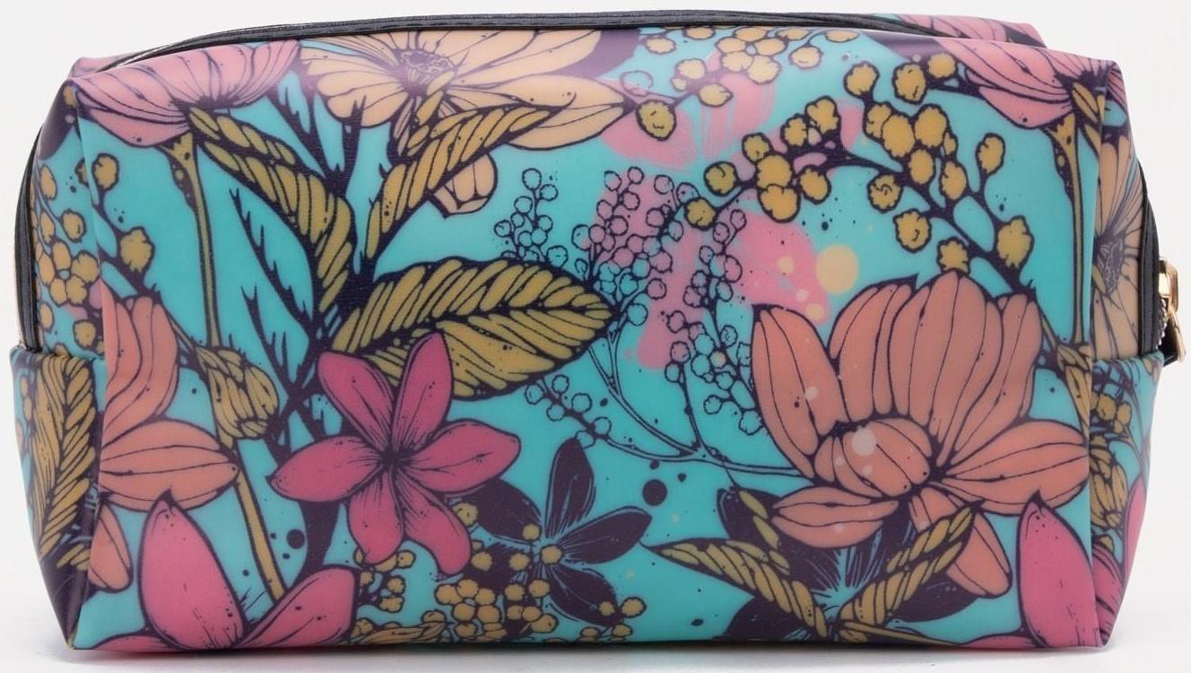 Косметичка на молнии, цвет бирюзовый