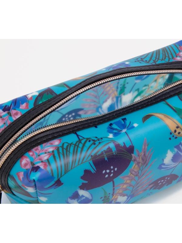 Косметичка на молнии, цвет синий
