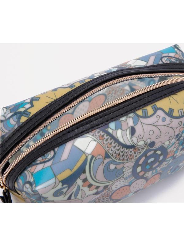 Косметичка на молнии, цвет синий