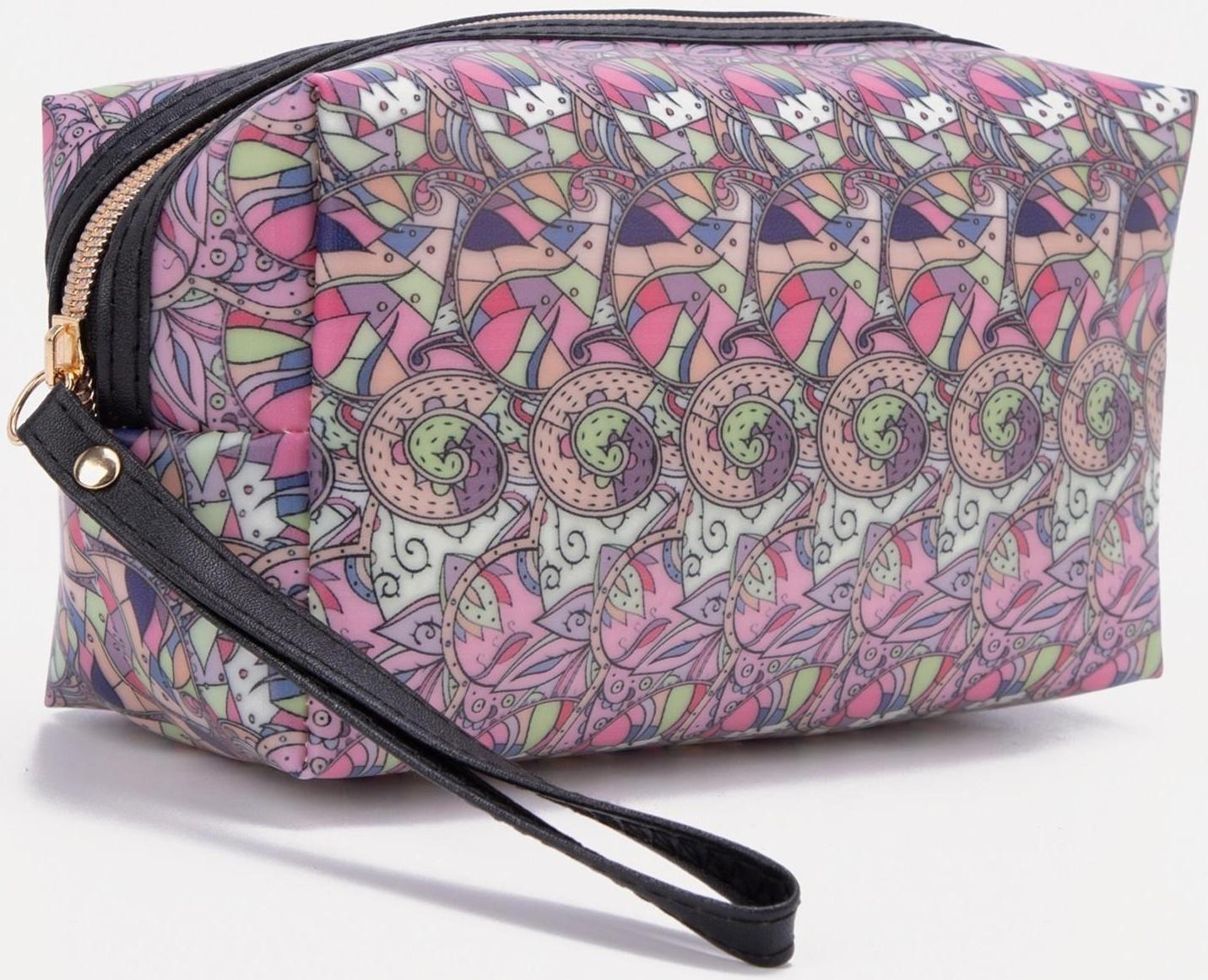 Косметичка на молнии, цвет розовый