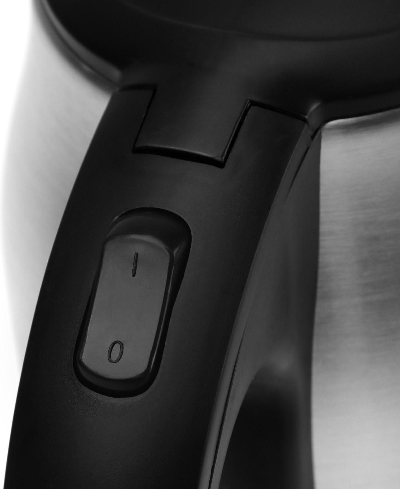 Чайник электрический Luazon LSK-1803, металл, 1.8 л, 1800 Вт, серебристо-чёрный