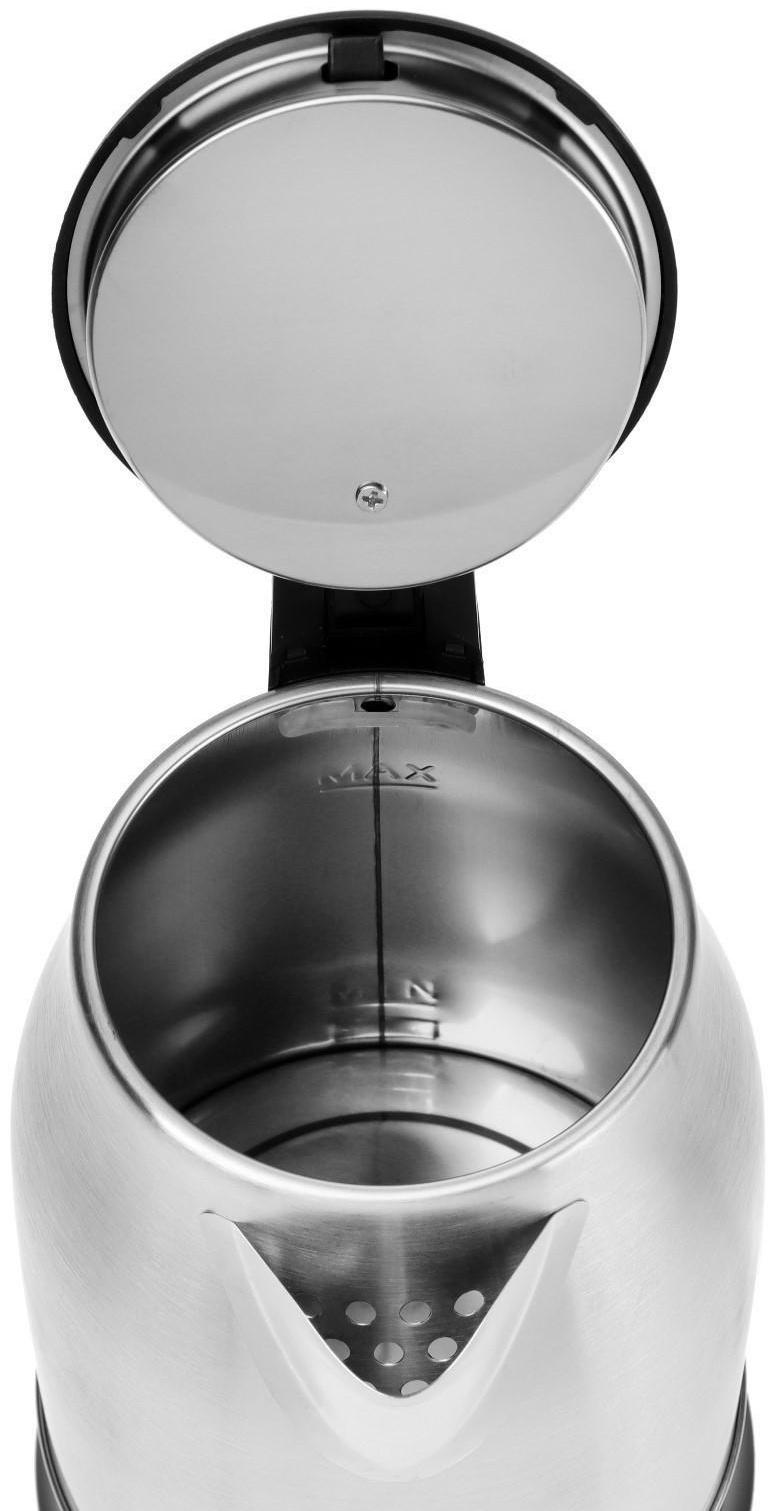 Чайник электрический Luazon LSK-1803, металл, 1.8 л, 1800 Вт, серебристо-чёрный