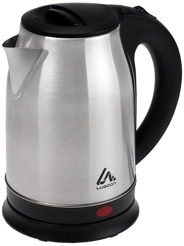Чайник электрический Luazon LSK-1803, металл, 1.8 л, 1800 Вт, серебристо-чёрный