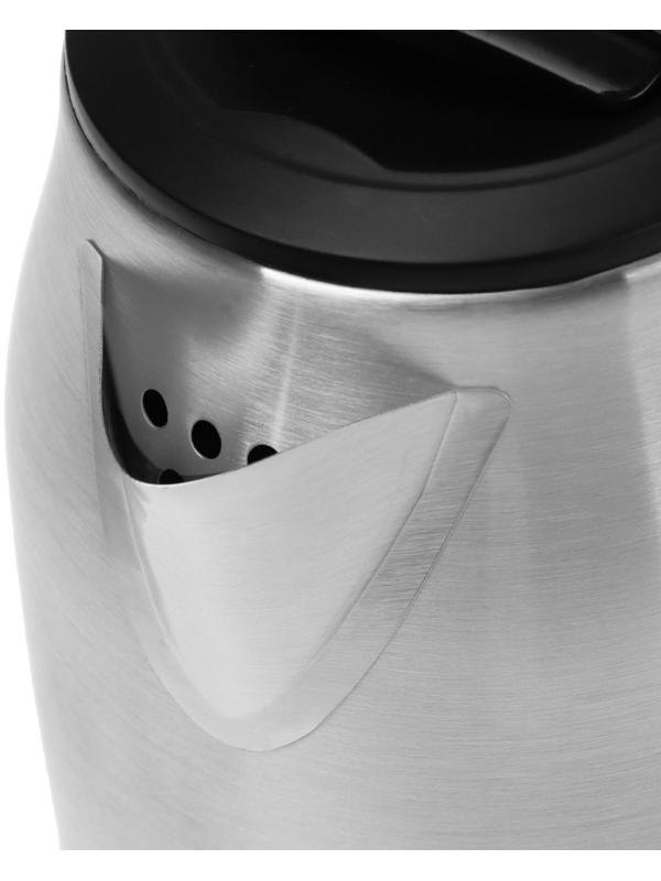 Чайник электрический Luazon LSK-1803, металл, 1.8 л, 1800 Вт, серебристо-чёрный