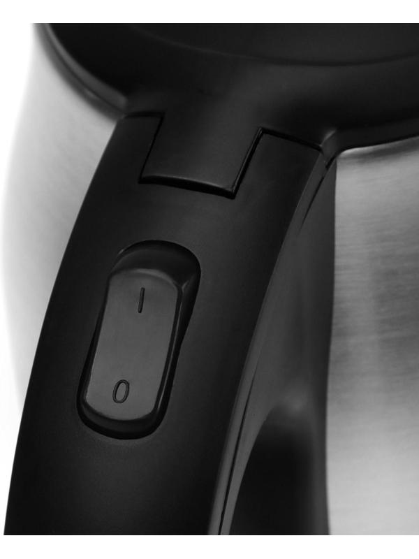 Чайник электрический Luazon LSK-1803, металл, 1.8 л, 1800 Вт, серебристо-чёрный