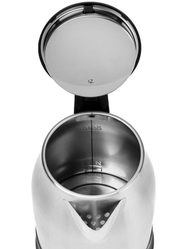 Чайник электрический Luazon LSK-1803, металл, 1.8 л, 1800 Вт, серебристо-чёрный