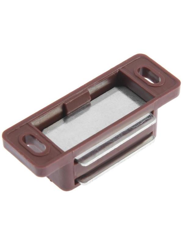 Магнит мебельный ТУНДРА M001BR, 41х13 мм, маленький, цвет коричневый, 1 шт.