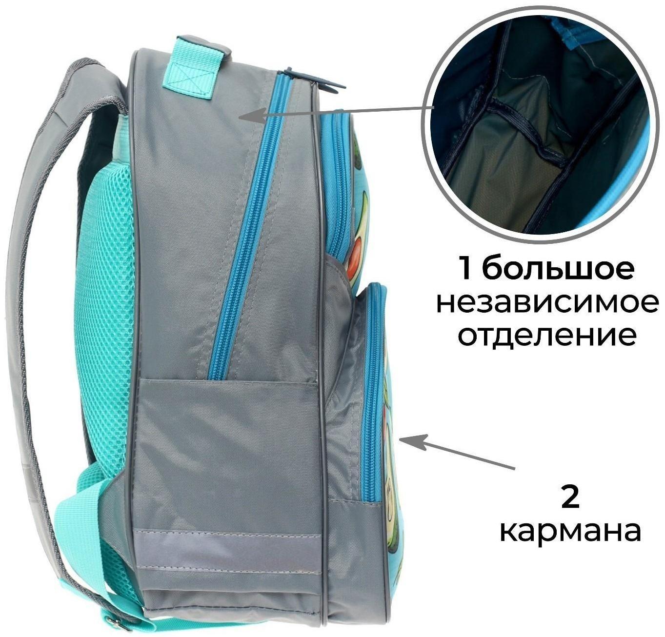 Рюкзак школьный, 37 х 26 х 13 см, эргономичная спинка, Calligrata АН 