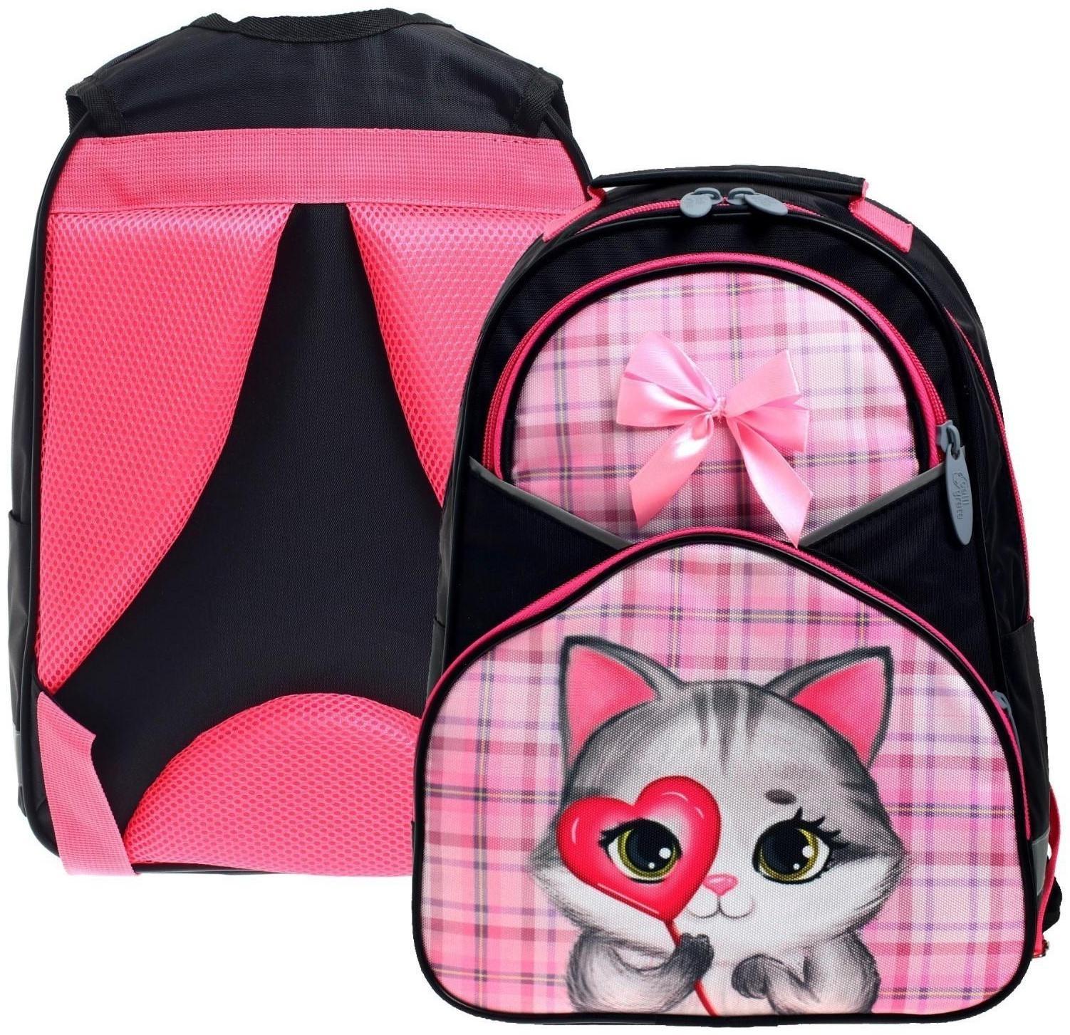 Рюкзак школьный, 37 х 26 х 13 см, эргономичная спинка, Calligrata АН 