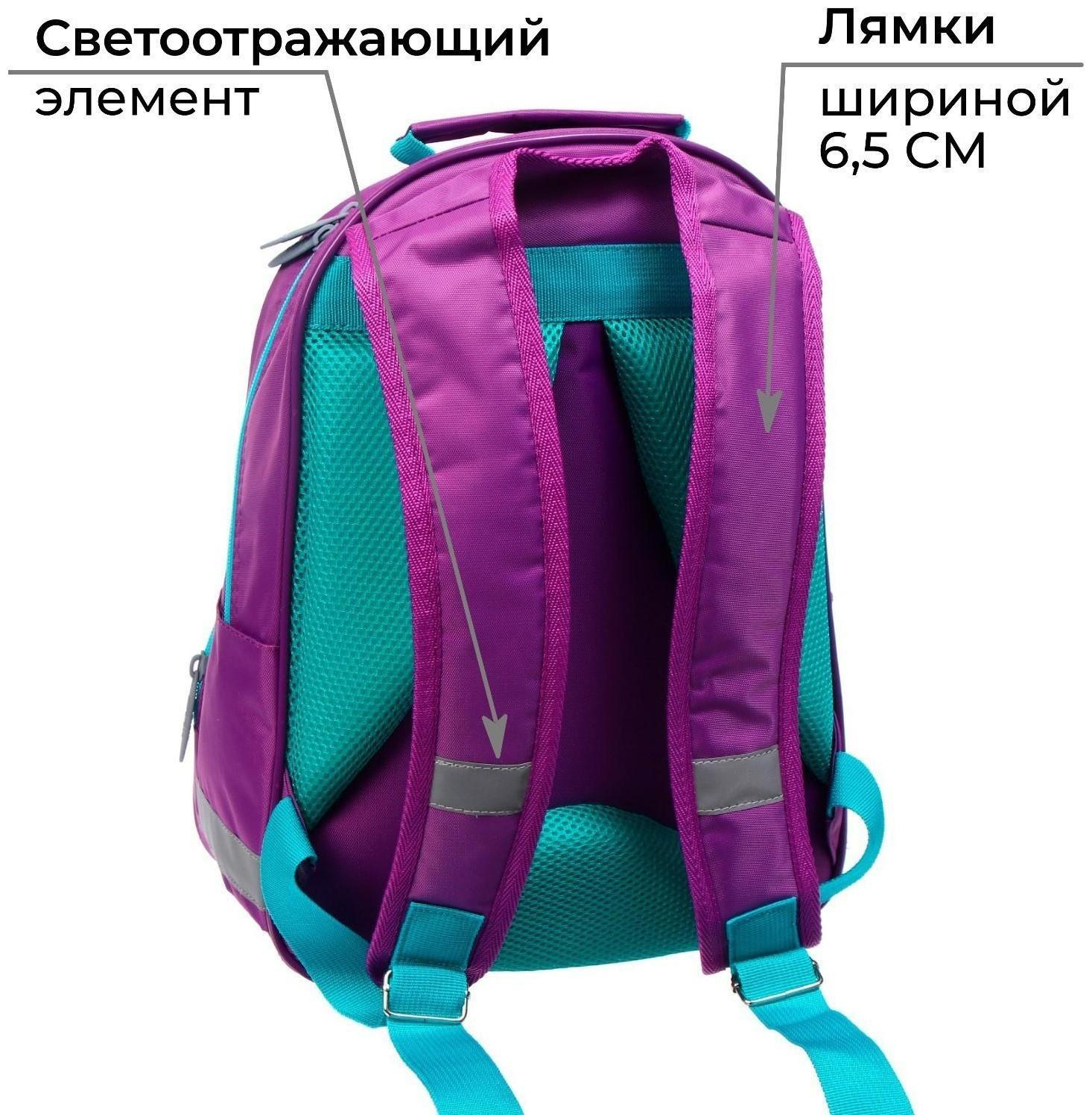 Рюкзак школьный, 37 х 26 х 13 см, эргономичная спинка, Calligrata АН 