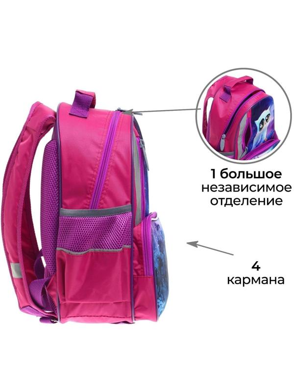 Рюкзак школьный, 37 х 26 х 13 см, эргономичная спинка, Calligrata ОРТ 