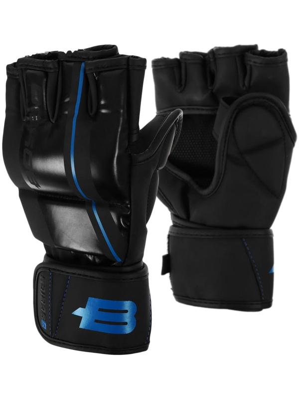 Перчатки для ММА Boybo B-series, цвет чёрный/синий, размер XL