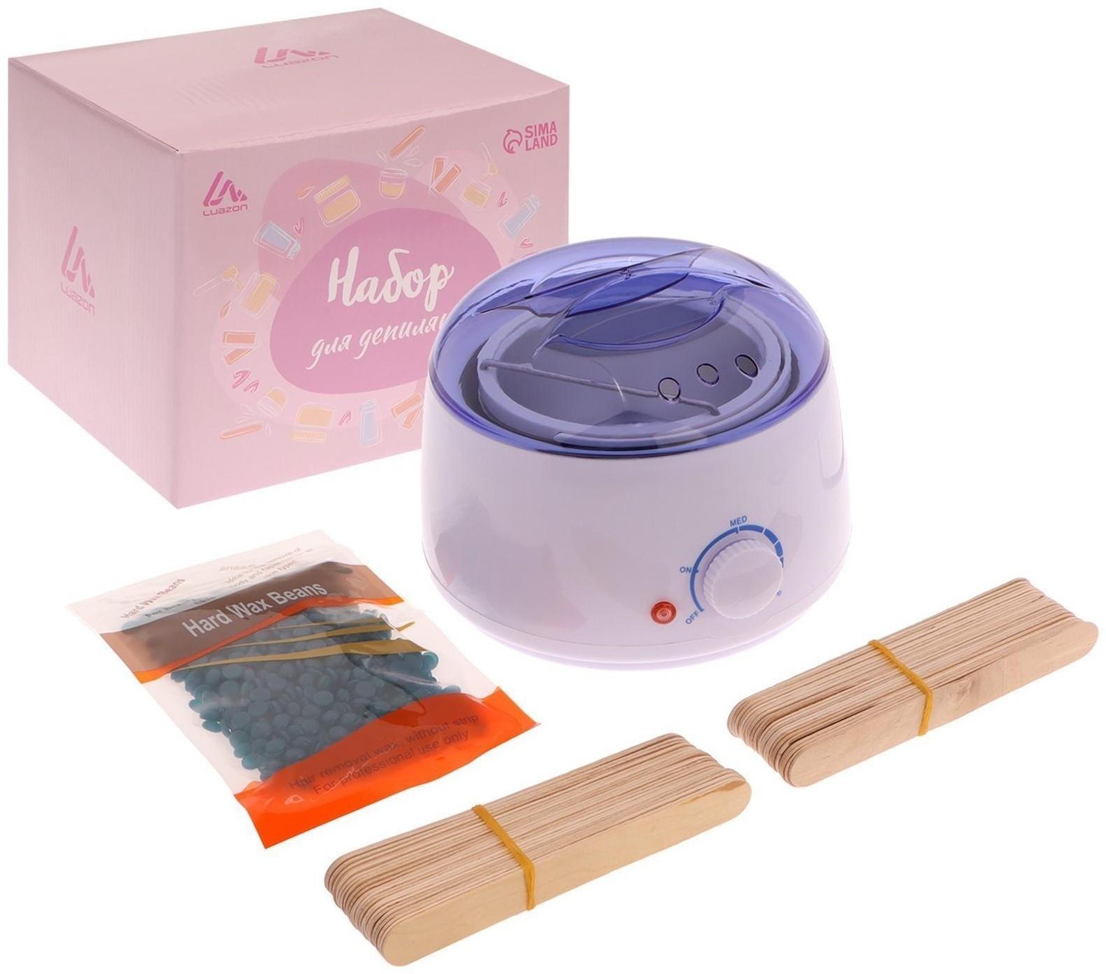Набор для депиляции Luazon  Воскоплав баночный, 100 Вт, воск, шпатель
