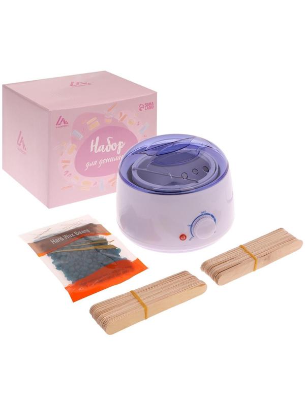 Набор для депиляции Luazon  Воскоплав баночный, 100 Вт, воск, шпатель