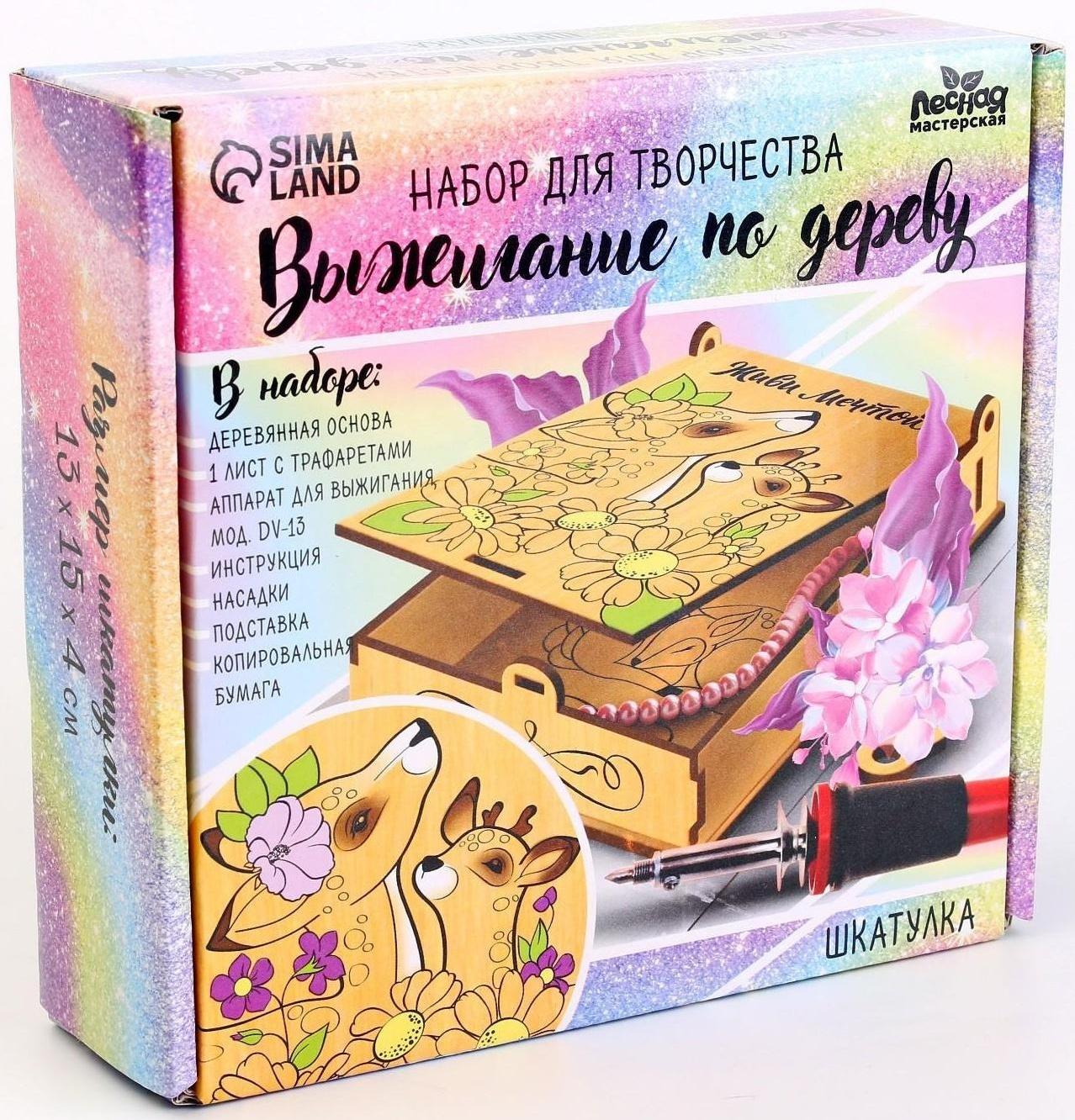 Набор для творчества. Выжигание по дереву «Шкатулка»