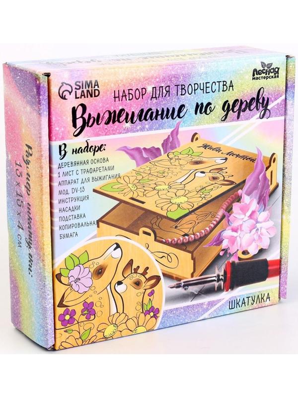 Набор для творчества. Выжигание по дереву «Шкатулка»