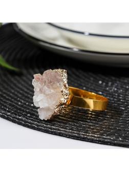 Кольцо для салфетки «Кристалл», 4×4,1×6,2 см, цвет металла золотой