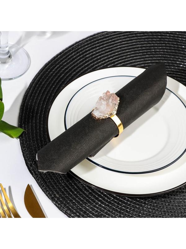 Кольцо для салфетки «Кристалл», 4×4,1×6,2 см, цвет металла золотой