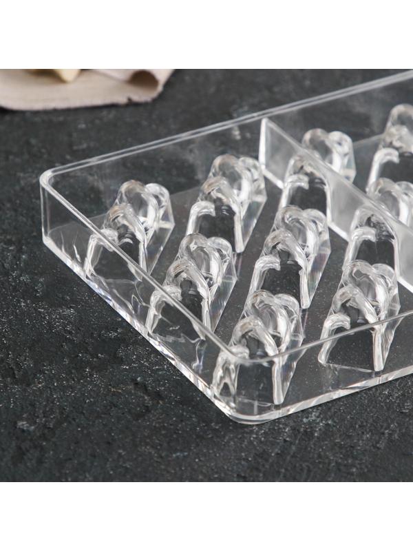 Форма для шоколада и конфет KONFINETTA «Батончик-конверт», 21 ячейка, 27,5x17,5x2,5 см, ячейка 3,7×1,5×1,5 см