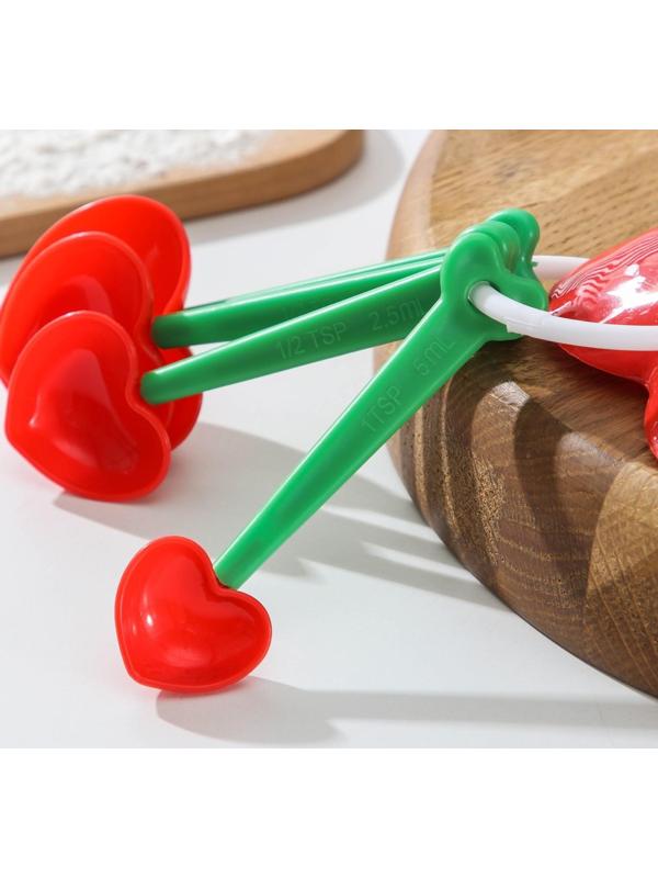 Набор мерных ложек «Лавли», 4 шт, 2,5/5/7,4/15 мл