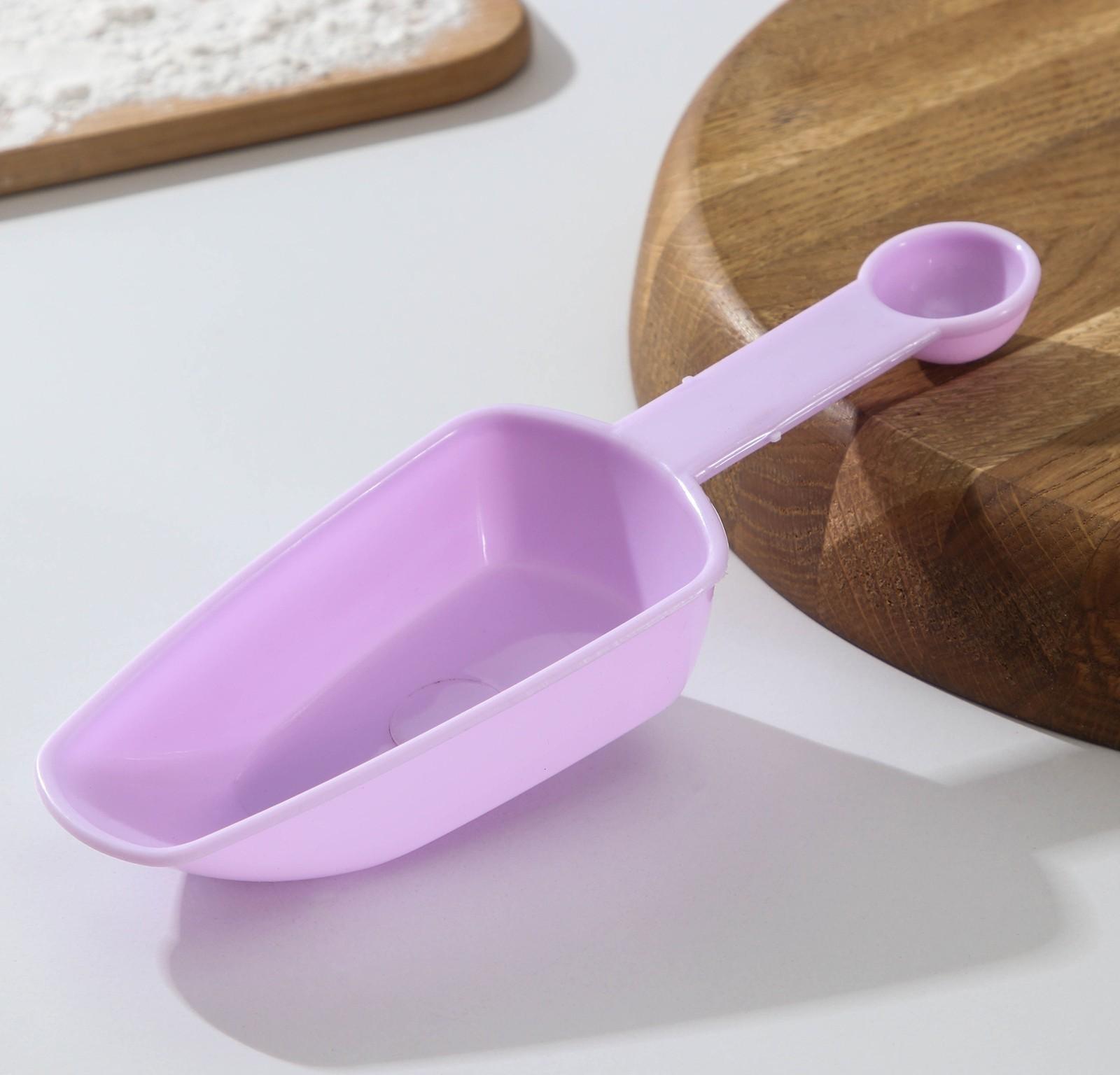 Набор мерных совков и ложек «Дабл», 80 мл, 120 мл, 250 мл, ложки 5 мл, 10 мл, 20 мл, пластик, цвет МИКС