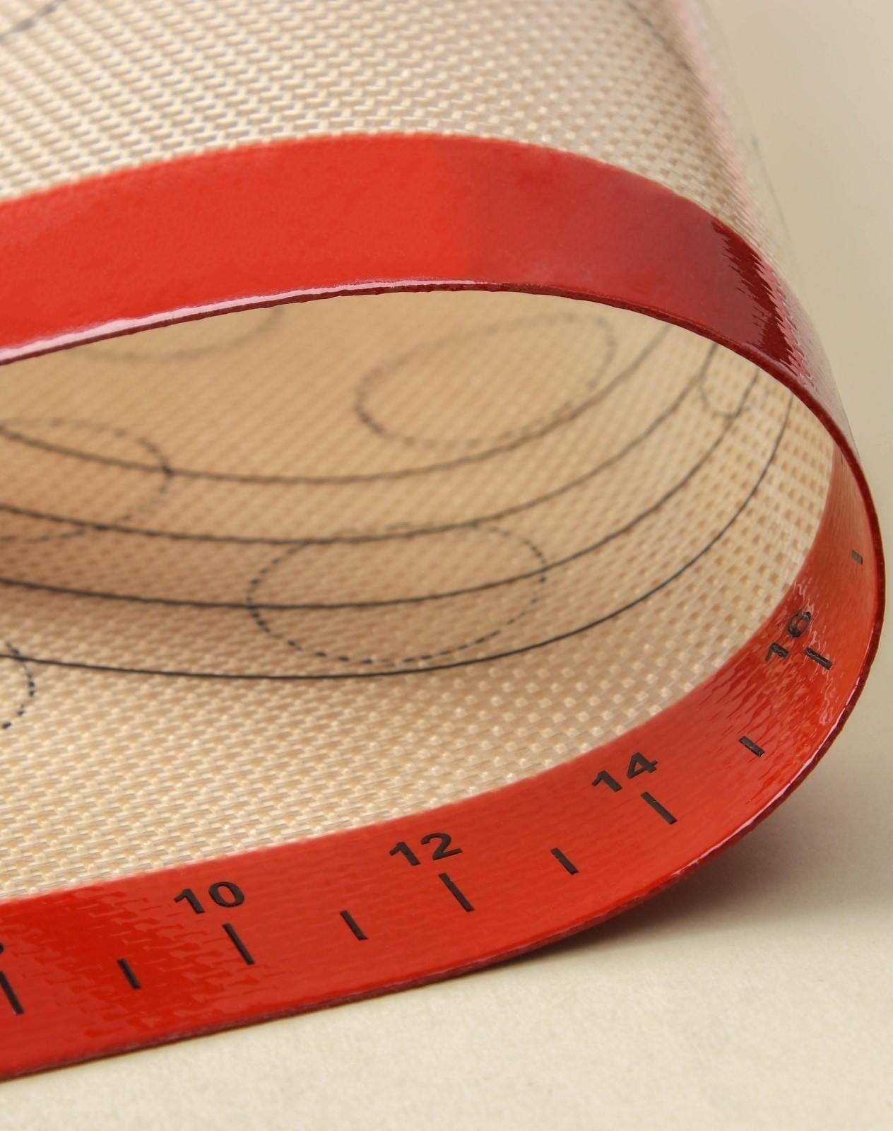 Силиконовый коврик армированный двусторонний с разлиновкой «Пекарь», 30×40 см