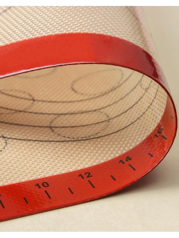 Силиконовый коврик армированный двусторонний с разлиновкой «Пекарь», 30×40 см